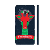 Red Green Giraffe On Black HTC 10 / 10 Lifestyle Cover| Artist: Designer Chennai