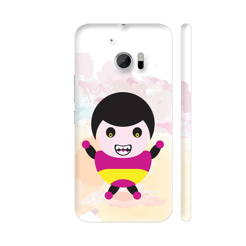 Red Yellow Grumpy Angry Kid HTC 10 / 10 Lifestyle Cover| Artist: Designer Chennai