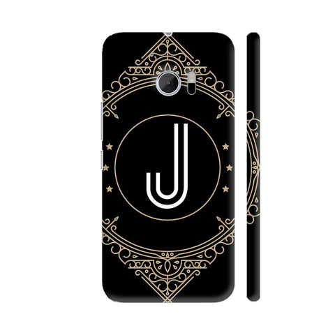 Retro Black Letter J HTC 10 / 10 Lifestyle Cover| Artist: Abhinav
