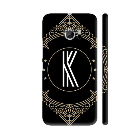 Retro Black Letter K HTC 10 / 10 Lifestyle Cover| Artist: Abhinav