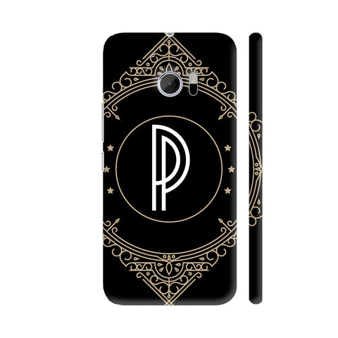Retro Black Letter P HTC 10 / 10 Lifestyle Cover| Artist: Abhinav