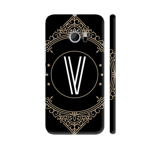 Retro Black Letter V HTC 10 / 10 Lifestyle Cover| Artist: Abhinav