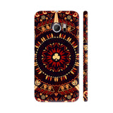 Retro Mandala In Shades Of Black And Red HTC 10 / 10 Lifestyle Cover| Artist: Sangeetha