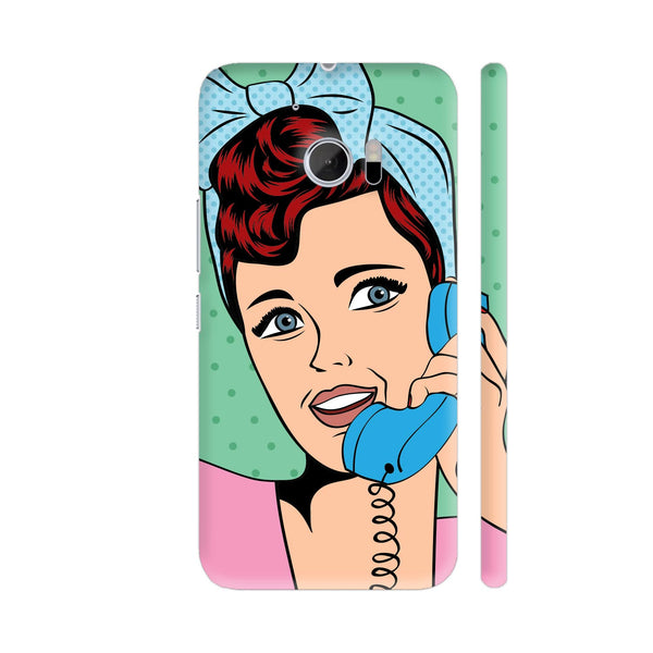 Retro Woman On Telephone HTC 10 / 10 Lifestyle Cover| Artist: Abhinav