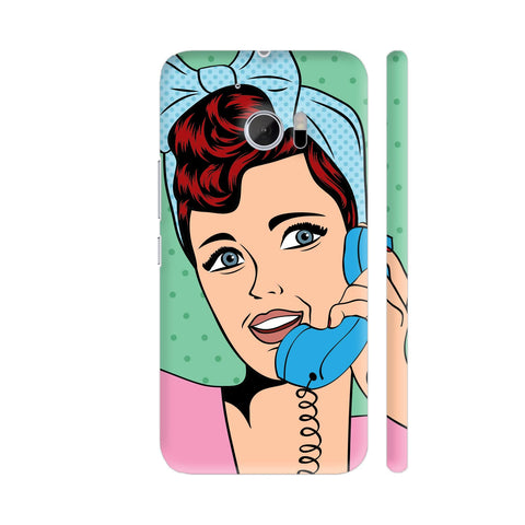 Retro Woman On Telephone HTC 10 / 10 Lifestyle Cover| Artist: Abhinav