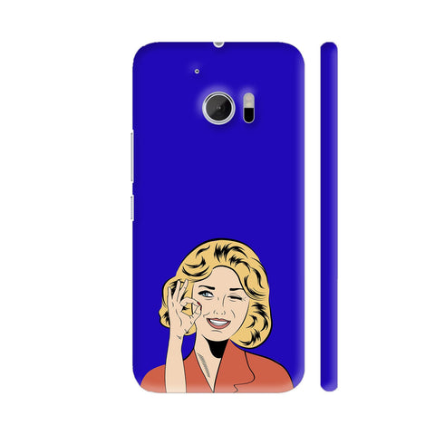 Retro Woman Winking HTC 10 / 10 Lifestyle Cover| Artist: Abhinav