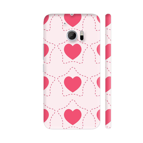 Romantic Pink Heart In Star HTC 10 / 10 Lifestyle Cover| Artist: Designer Chennai
