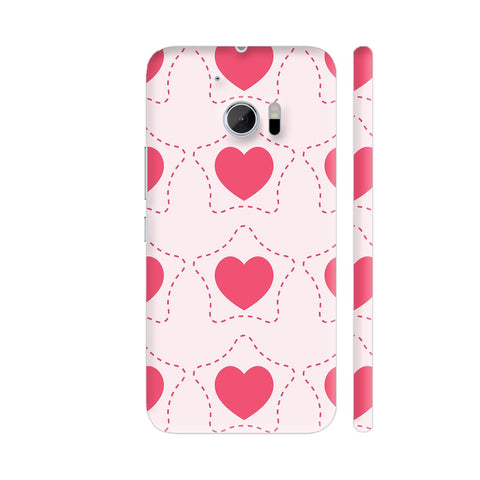 Romantic Pink Heart In Star HTC 10 / 10 Lifestyle Cover| Artist: Designer Chennai