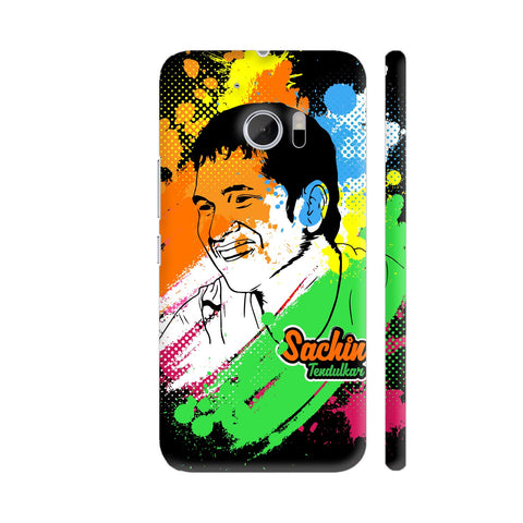 Sachin Tendulkar Painting On Black HTC 10 / 10 Lifestyle Cover| Artist: Designer Chennai