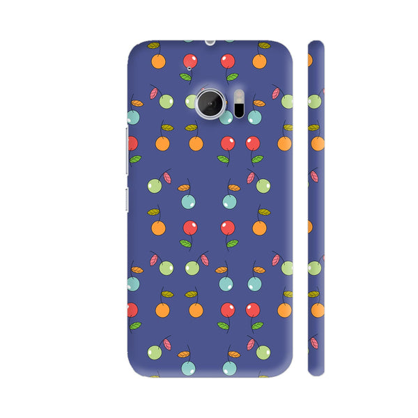 Seamless Multicolor Fruits On Blue HTC 10 / 10 Lifestyle Cover| Artist: Designer Chennai