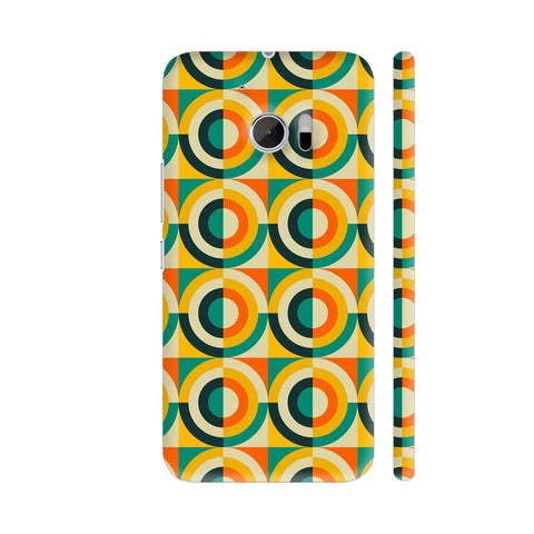 Similar Circles Geometric Retro Art HTC 10 / 10 Lifestyle Cover| Artist: Designer Chennai