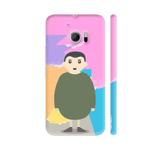 Simple Boy Cartoon On Multicolor HTC 10 / 10 Lifestyle Cover| Artist: Designer Chennai
