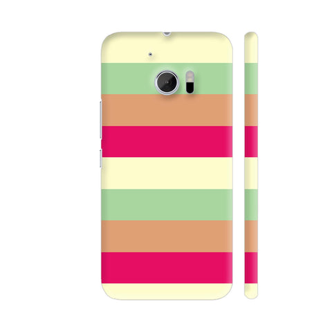 Simply Stripes In Ice Cream Colors HTC 10 / 10 Lifestyle Cover| Artist: Sangeetha