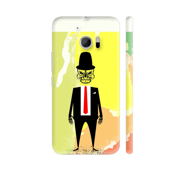 Skull Gentleman With Red Tie HTC 10 / 10 Lifestyle Cover| Artist: Designer Chennai