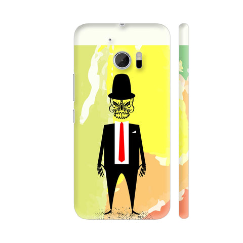 Skull Gentleman With Red Tie HTC 10 / 10 Lifestyle Cover| Artist: Designer Chennai