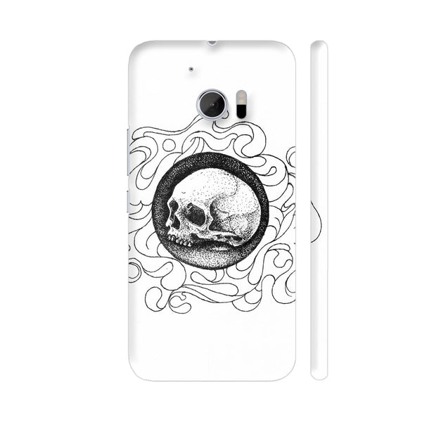 Skull In Black And White HTC 10 / 10 Lifestyle Cover| Artist: Pritpal Singh