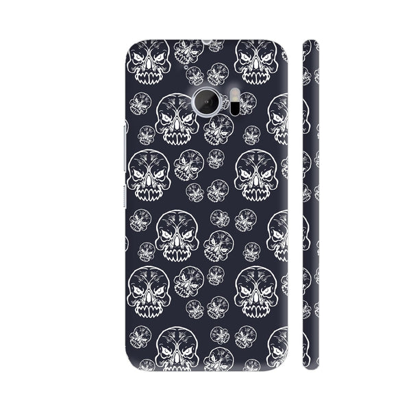Skull Seamless Pattern On Black HTC 10 / 10 Lifestyle Cover| Artist: Designer Chennai