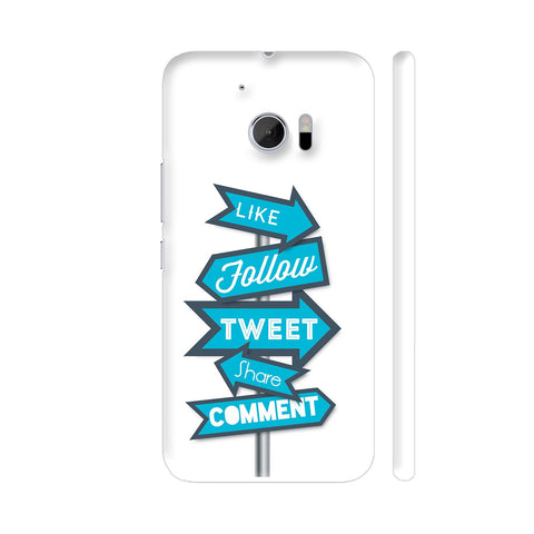Social Media Like Follow Tweet Share Comment HTC 10 / 10 Lifestyle Cover| Artist: Neeja Shah
