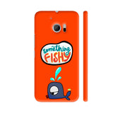 Something Fishy On Red HTC 10 / 10 Lifestyle Cover| Artist: Woodle Doodle