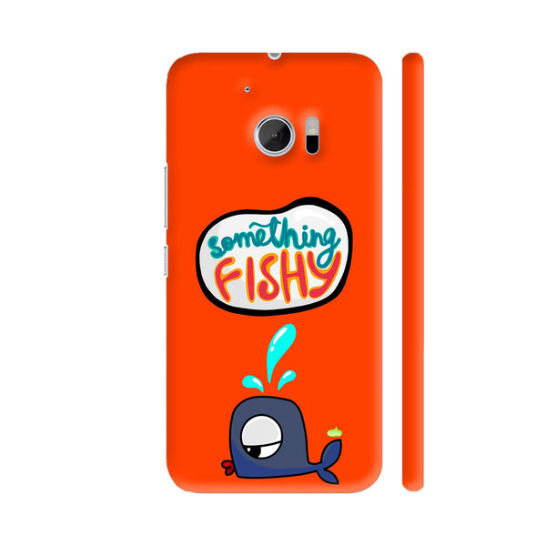 Something Fishy On Red HTC 10 / 10 Lifestyle Cover| Artist: Woodle Doodle