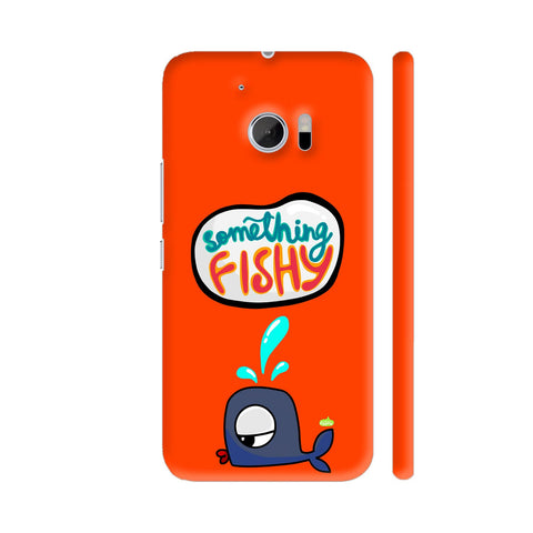 Something Fishy On Red HTC 10 / 10 Lifestyle Cover| Artist: Woodle Doodle