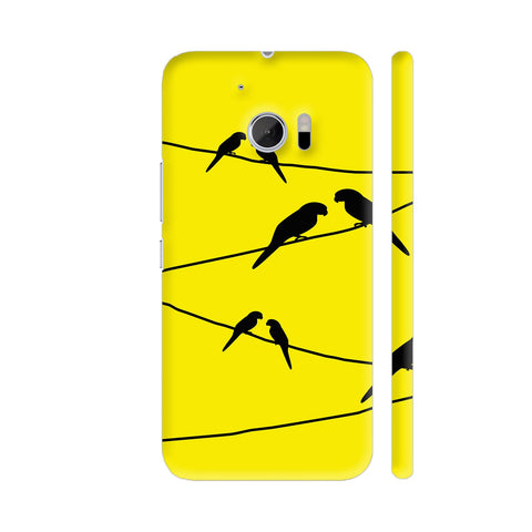 Sparrows On Yellow HTC 10 / 10 Lifestyle Cover| Artist: Avani