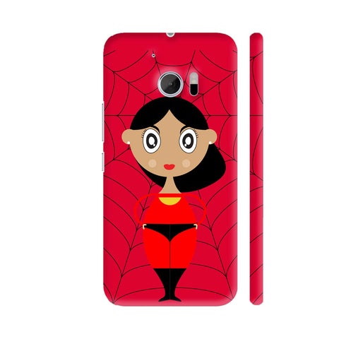 Spider Girl On Red HTC 10 / 10 Lifestyle Cover| Artist: Designer Chennai