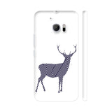 Striped Reindeer On White HTC 10 / 10 Lifestyle Cover| Artist: Adeela Abdul Razak