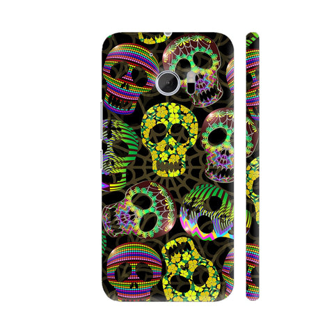 Sugar Skulls Halloween Pattern HTC 10 / 10 Lifestyle Cover| Artist: BluedarkArt