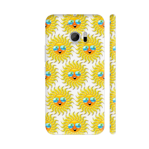 Summer Sun Cartoon With Sunglasses HTC 10 / 10 Lifestyle Cover| Artist: BluedarkArt