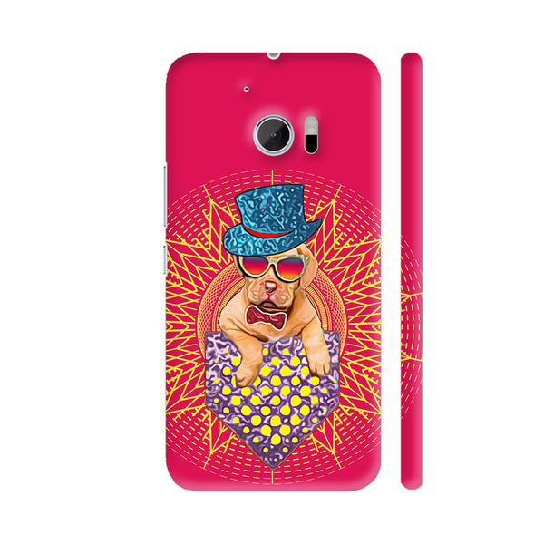 Super Cool Dog On Pink HTC 10 / 10 Lifestyle Cover| Artist: Sangeetha