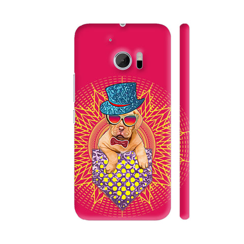 Super Cool Dog On Pink HTC 10 / 10 Lifestyle Cover| Artist: Sangeetha