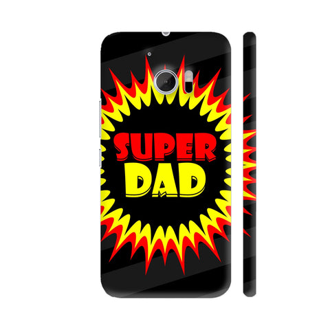 Super Dad Graphic On Black HTC 10 / 10 Lifestyle Cover| Artist: Designer Chennai