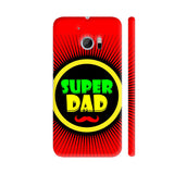Super Dad With Moustache On Red HTC 10 / 10 Lifestyle Cover| Artist: Designer Chennai