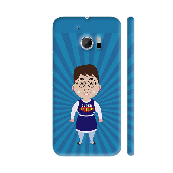 Super Mom On Blue HTC 10 / 10 Lifestyle Cover| Artist: Designer Chennai