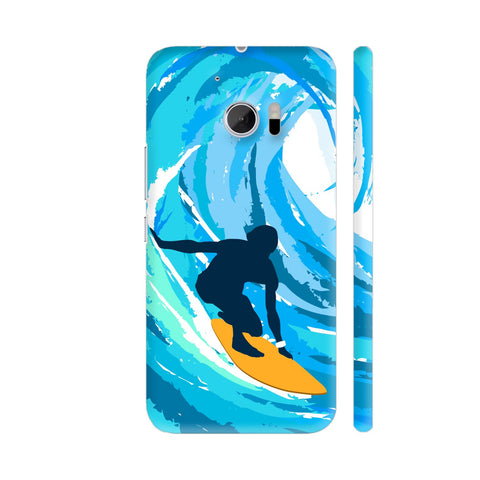 Surfing On Waves Watercolor HTC 10 / 10 Lifestyle Cover| Artist: Abhinav