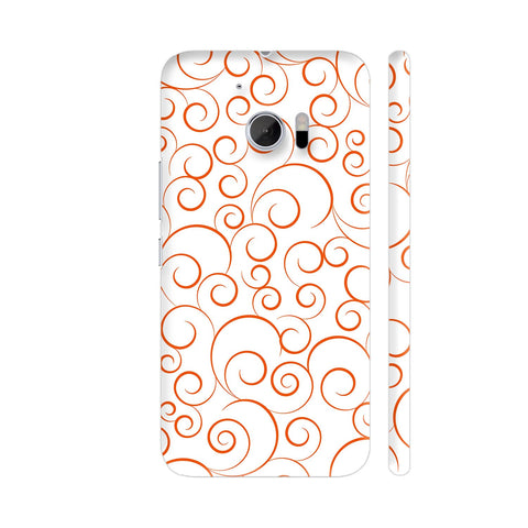 Swirl Orange HTC 10 / 10 Lifestyle Cover| Artist: Abhinav