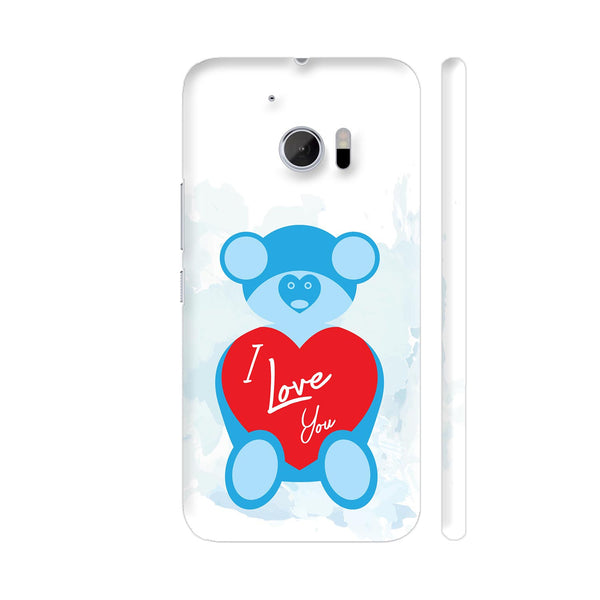 Teddy Bear On Blue HTC 10 / 10 Lifestyle Cover| Artist: Designer Chennai