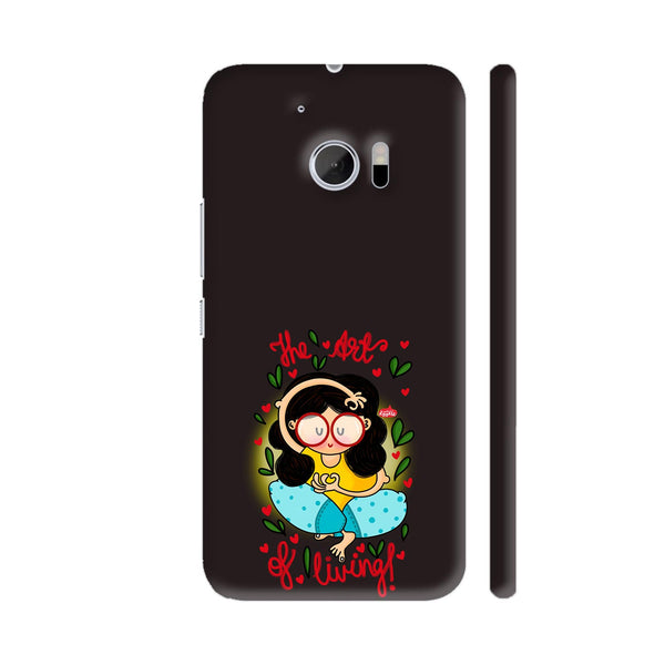 The Art Of Living Girl On Black HTC 10 / 10 Lifestyle Cover| Artist: Woodle Doodle