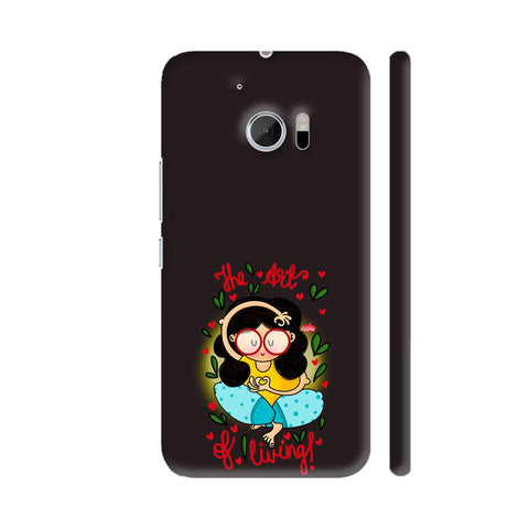 The Art Of Living Girl On Black HTC 10 / 10 Lifestyle Cover| Artist: Woodle Doodle