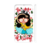 The Art Of Living Girl On White HTC 10 / 10 Lifestyle Cover| Artist: Woodle Doodle