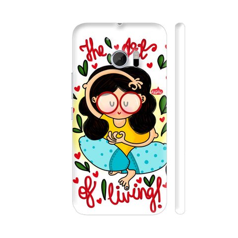 The Art Of Living Girl On White HTC 10 / 10 Lifestyle Cover| Artist: Woodle Doodle