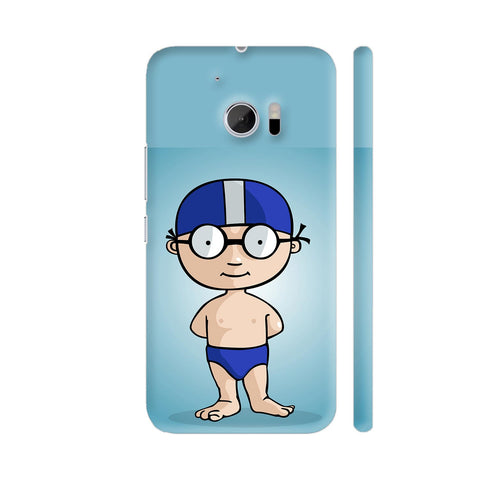 The Funny Swimmer On Blue HTC 10 / 10 Lifestyle Cover| Artist: Giordano Aita