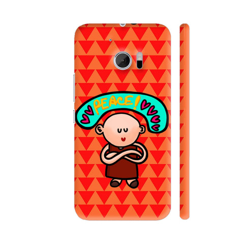 The Monk Love Peace HTC 10 / 10 Lifestyle Cover| Artist: Woodle Doodle