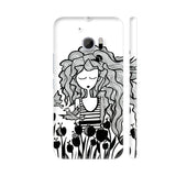 The Tulip Garden And Girl In Black HTC 10 / 10 Lifestyle Cover| Artist: Woodle Doodle