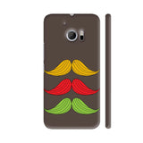 Three Moustaches On Brown HTC 10 / 10 Lifestyle Cover| Artist: Designer Chennai