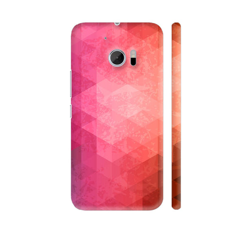 Triangles Shades Of Pink HTC 10 / 10 Lifestyle Cover| Artist: Abhinav