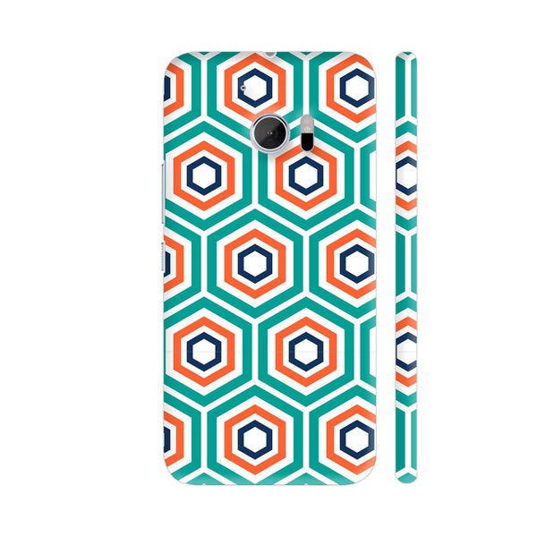 Trippy Hexagons Soft Green HTC 10 / 10 Lifestyle Cover| Artist: Abhinav