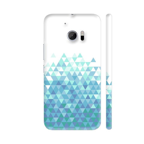 Trippy Triangles Light Blue HTC 10 / 10 Lifestyle Cover| Artist: Abhinav