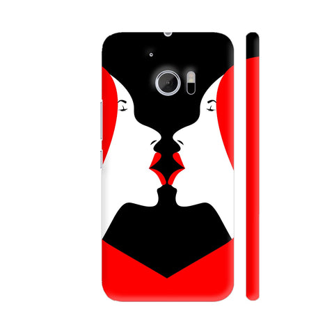 Two Girl Kissing Red Black HTC 10 / 10 Lifestyle Cover| Artist: Designer Chennai